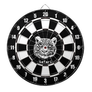 白と黒のホワイトタイガー ダーツボード