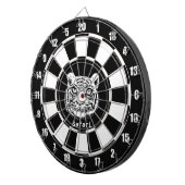 白と黒のホワイトタイガー ダーツボード (正面右)