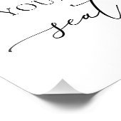 白と黒のミニマリスト1の看板を見つける フォトプリント            (角)