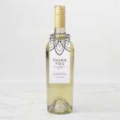 白と黒のミニマルな花ありがとう ボトルネックタグ (ボトル)