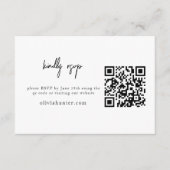 白と黒のミニマルRSVPエンクロージャカード エンクロージャーカード (正面)