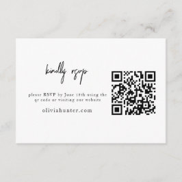 白と黒のミニマルRSVPエンクロージャカード エンクロージャーカード