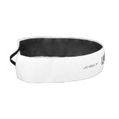 白と黒のモダン矩形ロゴ アスレチックヘッドバンド (左)