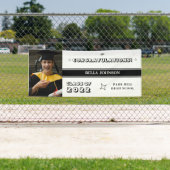 白と黒のモノグラムおめでとう 横断幕 (インサイチュ)