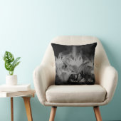 白と黒のユリの花パーソナライズされた クッション (椅子)