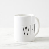 白と黒のレイ・ダンインスパイアン コーヒーマグカップ (正面右)