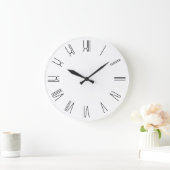 白と黒のレトロ ラージ壁時計 (ホーム)