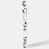 白と黒のヴィンテージダマスクパターンモノグラム Case-Mate iPhoneケース (裏面 / 左)