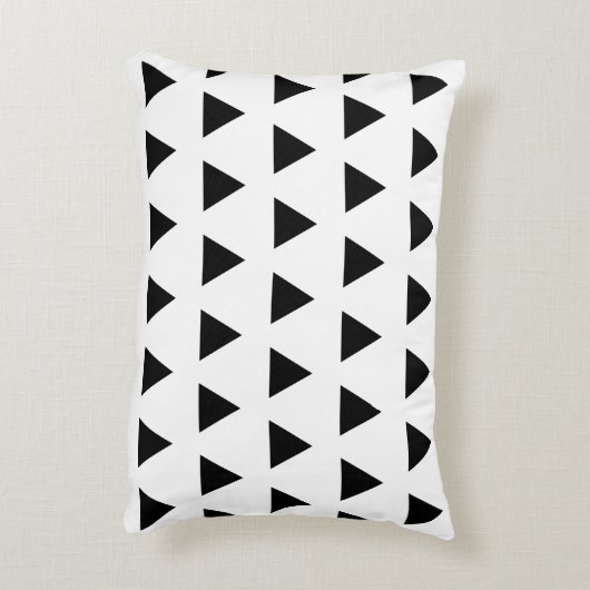 白と黒の三角形 アクセントクッション (裏面(縦))