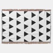 白と黒の三角形 スローブランケット (正面)