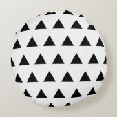 白と黒の三角形 ラウンドクッション (裏面)
