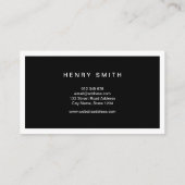 白と黒の企業のプロフェッショナル 名刺 (裏面)