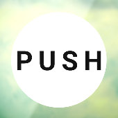 白と黒の円形プッシュドアビジネス ウィンドウサイン (シート3)