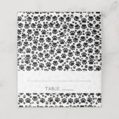 白と黒の前足のパタ結婚ーン プレイスカード (外部開封)