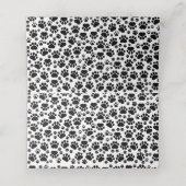 白と黒の前足のパタ結婚ーン プレイスカード (内部開封)