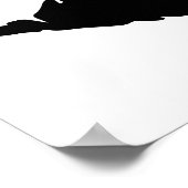 白と黒の口紅キス ポスター (角)