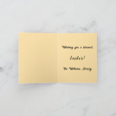 白と黒の可愛いベビーが草原に寝ている。 シーズンカード (内部)