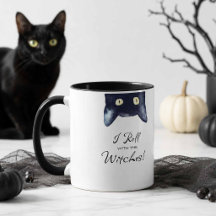 白と黒の可愛い猫のマグカップ