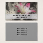 白と黒の名刺に百合花 (正面&裏面)