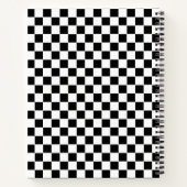 白と黒の四角のボックスのパタースタイリッシュンデラックス ノートブック (裏面)