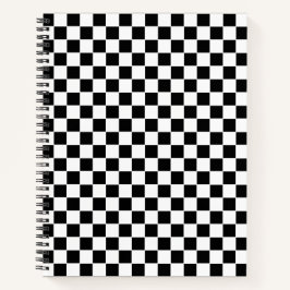 白と黒の四角のボックスのパタースタイリッシュンデラックス ノートブック