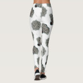 白と黒の塗ストライプのりつぶし レギンス (裏面)