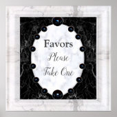 白と黒の大理石の球体を表示 ポスター (正面)