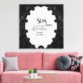 白と黒の大理石球体グラフィックス キャンバスプリント (インサイチュ (リビング))