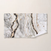 白と黒の大理石質感抽象芸術 バスタオルセット (ハンドタオル)