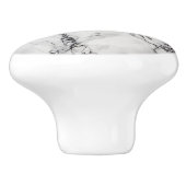 白と黒の大理石 セラミックノブ (側面)