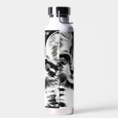 白と黒の子猫 ウォーターボトル (左面)