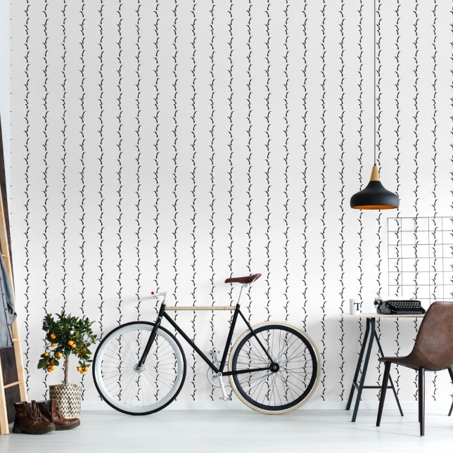 白と黒の小麦の草ストライプの 壁紙 (クリエイターアップロード済み)