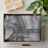 白と黒の山絵画の風景 薄葉紙 (ギフト)