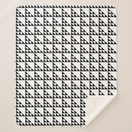 白と黒の幾何三角形パターン シェルパブランケット