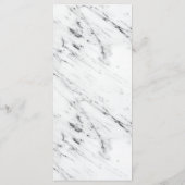 白と黒の幾何学大理石ディナーカード メニュー (裏面)