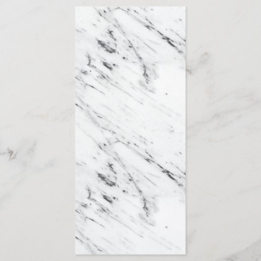 白と黒の幾何学大理石ディナーカード メニュー (裏面)