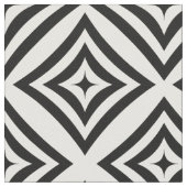 白と黒の幾何学的な図形パターン ファブリック (クローズアップ)