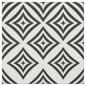 白と黒の幾何学的な図形パターン ファブリック (見本)