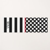 白と黒の幾何学的な形状 ヨガマット (正面(横))