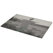 白と黒の庭のかかし カッティングボード (角)