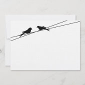 白と黒の恋鳥の針金 招待状 (裏面)
