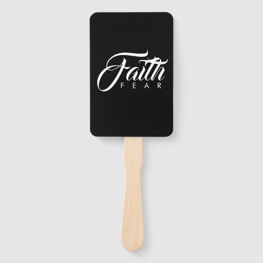 白と黒の恐怖に対する信仰 ハンドファン (正面)