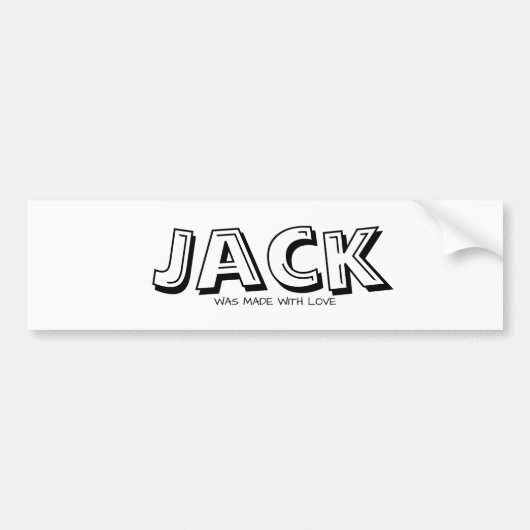 白と黒の愛で作られる バンパーステッカー (正面)