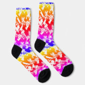 白と黒の愛の斑点パターン ソックス (右)