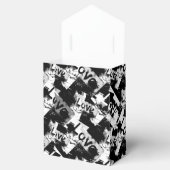 白と黒の愛の斑点パターン フェイバーボックス (オープン)