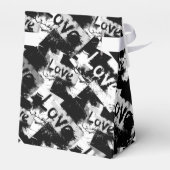 白と黒の愛の斑点パターン フェイバーボックス (裏面サイド)