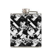 白と黒の愛の斑点パターン フラスク (裏面)