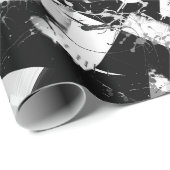 白と黒の愛の斑点パターン ラッピングペーパー (ロールコーナー)