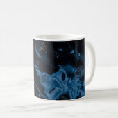 白と黒の抽象芸術絵画 コーヒーマグカップ (正面右)
