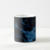 白と黒の抽象芸術絵画 コーヒーマグカップ (中央)